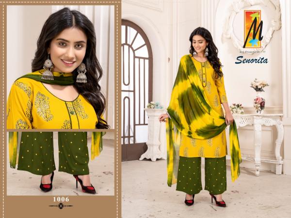 Master Senorita Fancy Rayon Embroidery Readymade Salwar 